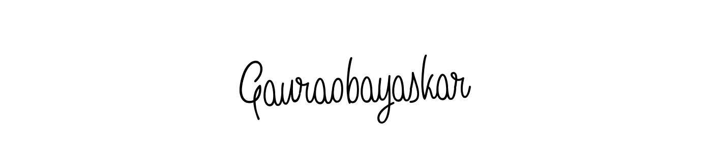 Create a beautiful signature design for name Gauraobayaskar. With this signature (Angelique-Rose-font-FFP) fonts, you can make a handwritten signature for free. Gauraobayaskar signature style 5 images and pictures png