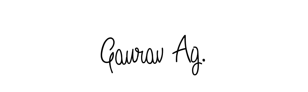 You should practise on your own different ways (Angelique-Rose-font-FFP) to write your name (Gaurav Ag.) in signature. don't let someone else do it for you. Gaurav Ag. signature style 5 images and pictures png