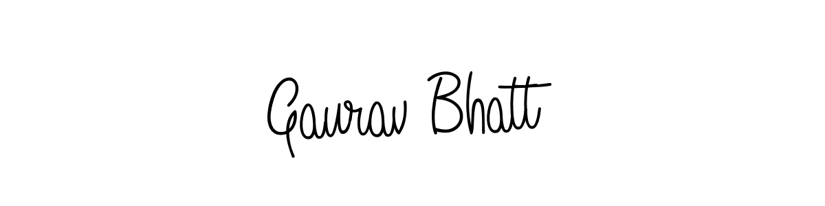 How to make Gaurav Bhatt name signature. Use Angelique-Rose-font-FFP style for creating short signs online. This is the latest handwritten sign. Gaurav Bhatt signature style 5 images and pictures png