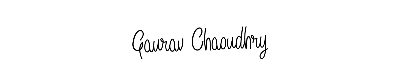 How to make Gaurav Chaoudhry name signature. Use Angelique-Rose-font-FFP style for creating short signs online. This is the latest handwritten sign. Gaurav Chaoudhry signature style 5 images and pictures png