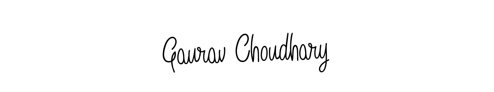 You should practise on your own different ways (Angelique-Rose-font-FFP) to write your name (Gaurav Choudhary) in signature. don't let someone else do it for you. Gaurav Choudhary signature style 5 images and pictures png