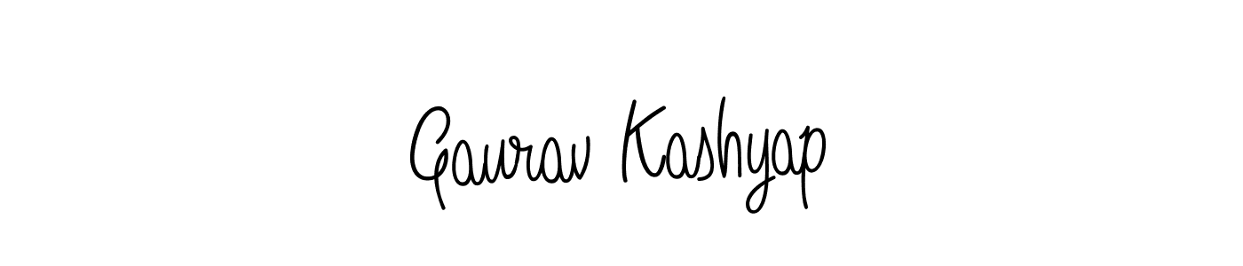 Use a signature maker to create a handwritten signature online. With this signature software, you can design (Angelique-Rose-font-FFP) your own signature for name Gaurav Kashyap. Gaurav Kashyap signature style 5 images and pictures png