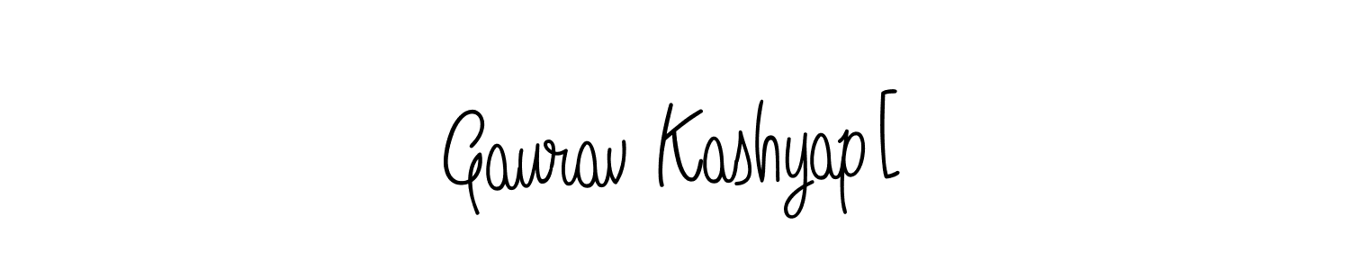 Make a beautiful signature design for name Gaurav Kashyap[. With this signature (Angelique-Rose-font-FFP) style, you can create a handwritten signature for free. Gaurav Kashyap[ signature style 5 images and pictures png