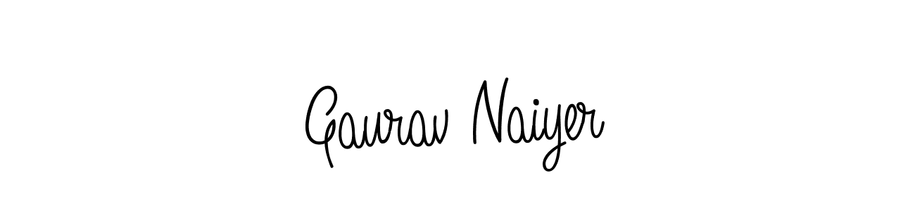 You should practise on your own different ways (Angelique-Rose-font-FFP) to write your name (Gaurav Naiyer) in signature. don't let someone else do it for you. Gaurav Naiyer signature style 5 images and pictures png