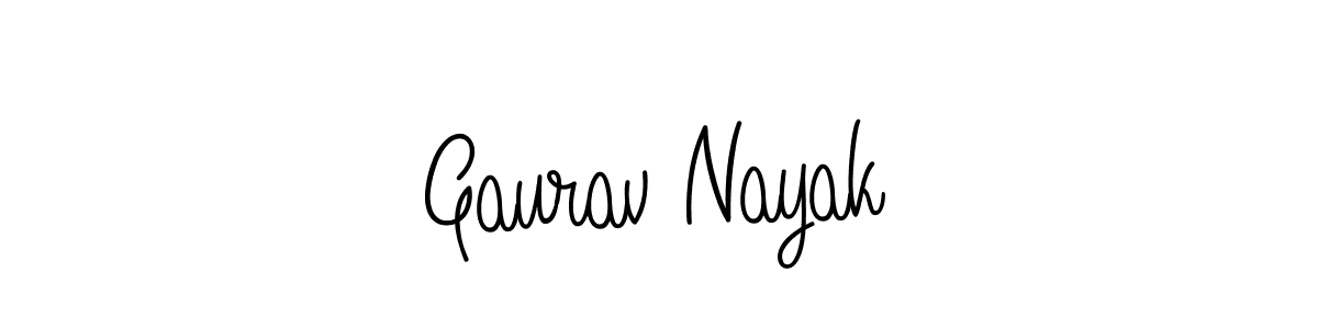 The best way (Angelique-Rose-font-FFP) to make a short signature is to pick only two or three words in your name. The name Gaurav Nayak include a total of six letters. For converting this name. Gaurav Nayak signature style 5 images and pictures png