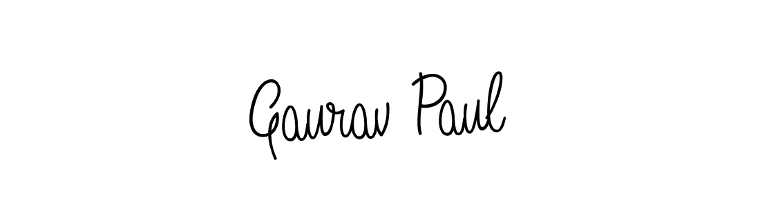 Use a signature maker to create a handwritten signature online. With this signature software, you can design (Angelique-Rose-font-FFP) your own signature for name Gaurav Paul. Gaurav Paul signature style 5 images and pictures png