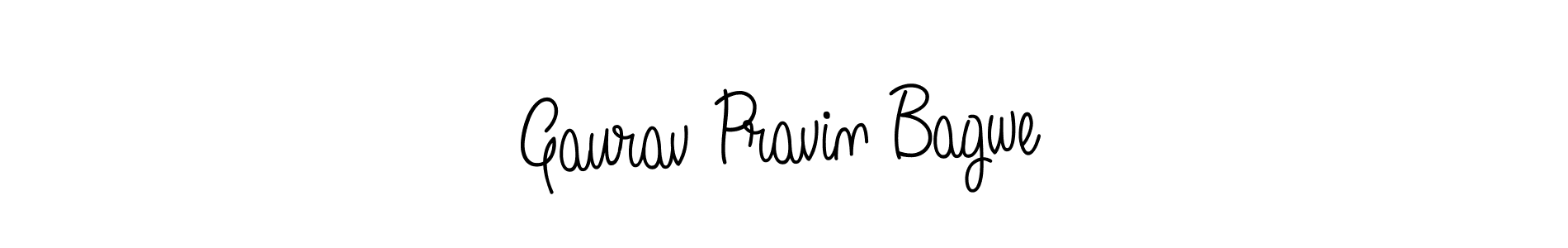 You should practise on your own different ways (Angelique-Rose-font-FFP) to write your name (Gaurav Pravin Bagwe) in signature. don't let someone else do it for you. Gaurav Pravin Bagwe signature style 5 images and pictures png