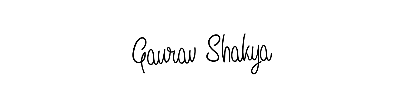 The best way (Angelique-Rose-font-FFP) to make a short signature is to pick only two or three words in your name. The name Gaurav Shakya include a total of six letters. For converting this name. Gaurav Shakya signature style 5 images and pictures png