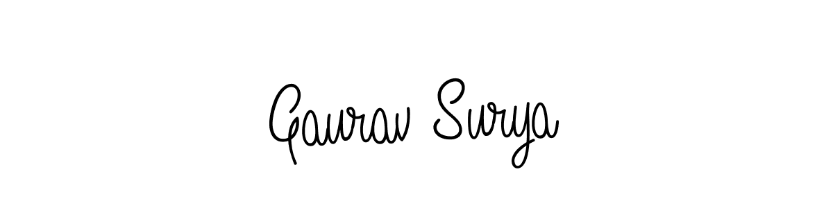 How to make Gaurav Surya signature? Angelique-Rose-font-FFP is a professional autograph style. Create handwritten signature for Gaurav Surya name. Gaurav Surya signature style 5 images and pictures png