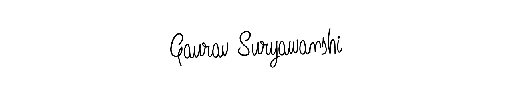 Design your own signature with our free online signature maker. With this signature software, you can create a handwritten (Angelique-Rose-font-FFP) signature for name Gaurav Suryawanshi. Gaurav Suryawanshi signature style 5 images and pictures png