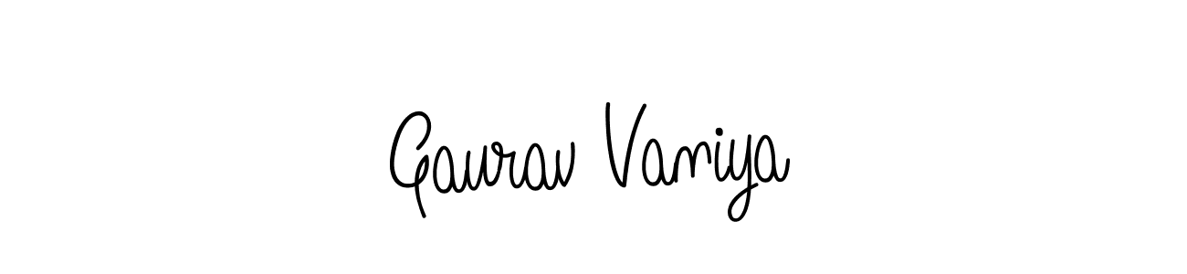 You can use this online signature creator to create a handwritten signature for the name Gaurav Vaniya. This is the best online autograph maker. Gaurav Vaniya signature style 5 images and pictures png