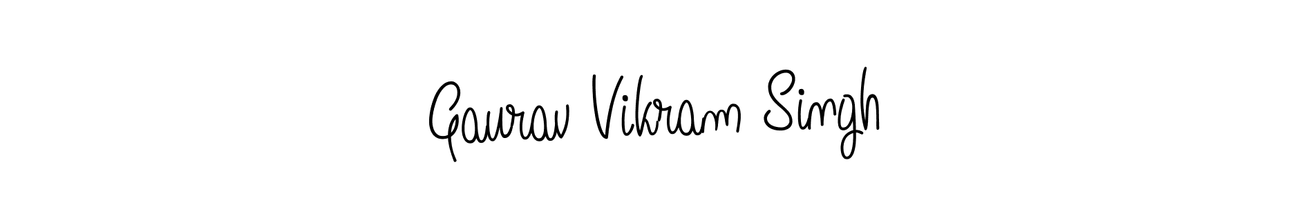 Gaurav Vikram Singh stylish signature style. Best Handwritten Sign (Angelique-Rose-font-FFP) for my name. Handwritten Signature Collection Ideas for my name Gaurav Vikram Singh. Gaurav Vikram Singh signature style 5 images and pictures png