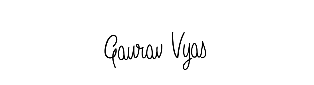 The best way (Angelique-Rose-font-FFP) to make a short signature is to pick only two or three words in your name. The name Gaurav Vyas include a total of six letters. For converting this name. Gaurav Vyas signature style 5 images and pictures png