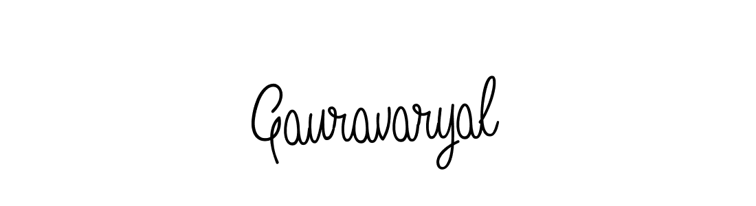 Use a signature maker to create a handwritten signature online. With this signature software, you can design (Angelique-Rose-font-FFP) your own signature for name Gauravaryal. Gauravaryal signature style 5 images and pictures png