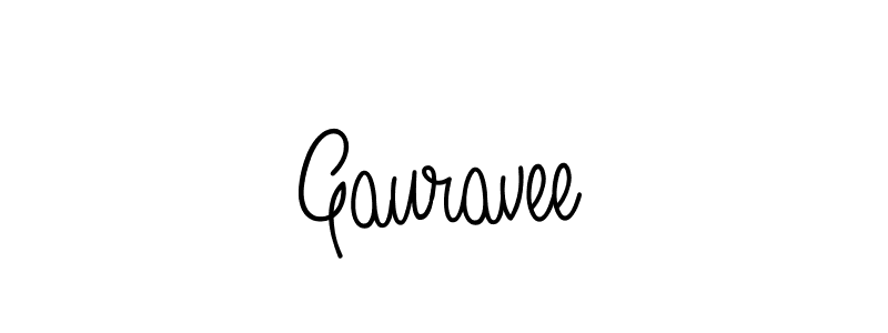 Design your own signature with our free online signature maker. With this signature software, you can create a handwritten (Angelique-Rose-font-FFP) signature for name Gauravee. Gauravee signature style 5 images and pictures png