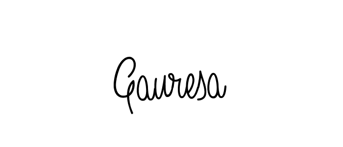 You should practise on your own different ways (Angelique-Rose-font-FFP) to write your name (Gauresa) in signature. don't let someone else do it for you. Gauresa signature style 5 images and pictures png
