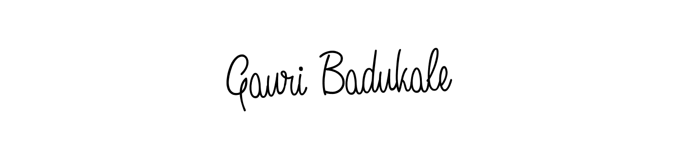 Gauri Badukale stylish signature style. Best Handwritten Sign (Angelique-Rose-font-FFP) for my name. Handwritten Signature Collection Ideas for my name Gauri Badukale. Gauri Badukale signature style 5 images and pictures png