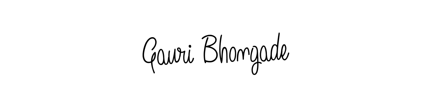 You should practise on your own different ways (Angelique-Rose-font-FFP) to write your name (Gauri Bhongade) in signature. don't let someone else do it for you. Gauri Bhongade signature style 5 images and pictures png