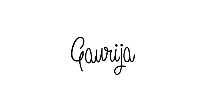 You should practise on your own different ways (Angelique-Rose-font-FFP) to write your name (Gaurija) in signature. don't let someone else do it for you. Gaurija signature style 5 images and pictures png