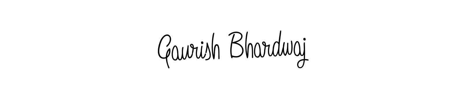The best way (Angelique-Rose-font-FFP) to make a short signature is to pick only two or three words in your name. The name Gaurish Bhardwaj include a total of six letters. For converting this name. Gaurish Bhardwaj signature style 5 images and pictures png