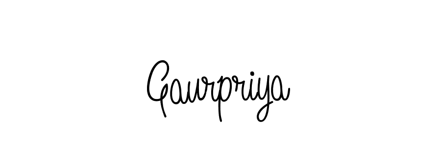 Use a signature maker to create a handwritten signature online. With this signature software, you can design (Angelique-Rose-font-FFP) your own signature for name Gaurpriya. Gaurpriya signature style 5 images and pictures png