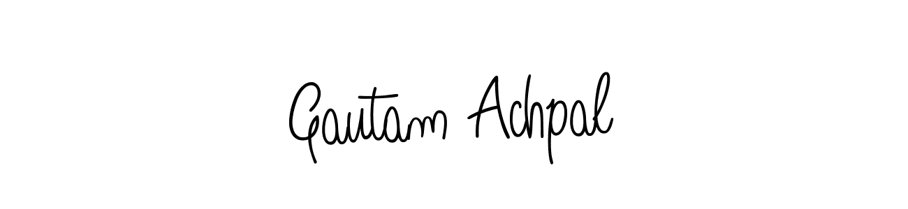 Make a beautiful signature design for name Gautam Achpal. Use this online signature maker to create a handwritten signature for free. Gautam Achpal signature style 5 images and pictures png