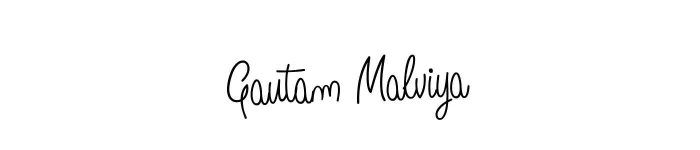 The best way (Angelique-Rose-font-FFP) to make a short signature is to pick only two or three words in your name. The name Gautam Malviya include a total of six letters. For converting this name. Gautam Malviya signature style 5 images and pictures png