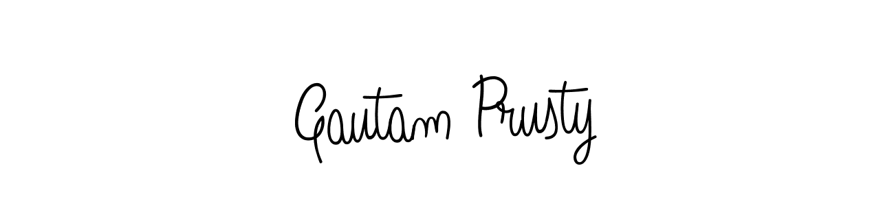 Gautam Prusty stylish signature style. Best Handwritten Sign (Angelique-Rose-font-FFP) for my name. Handwritten Signature Collection Ideas for my name Gautam Prusty. Gautam Prusty signature style 5 images and pictures png