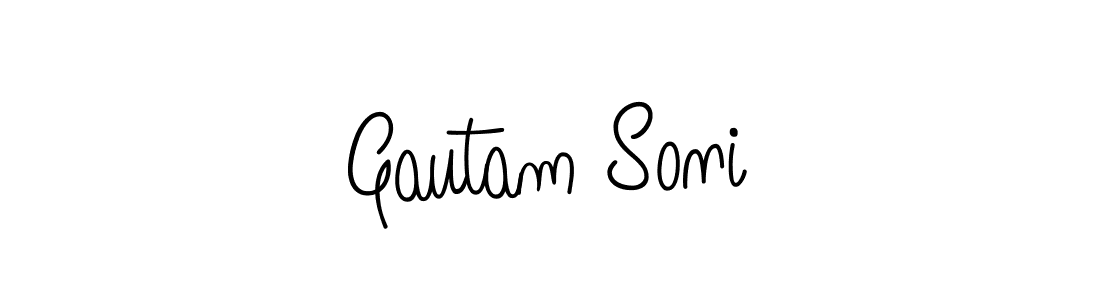 You should practise on your own different ways (Angelique-Rose-font-FFP) to write your name (Gautam Soni) in signature. don't let someone else do it for you. Gautam Soni signature style 5 images and pictures png
