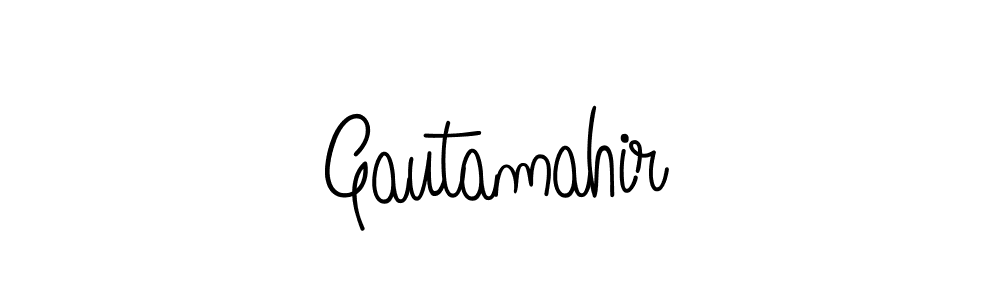 Use a signature maker to create a handwritten signature online. With this signature software, you can design (Angelique-Rose-font-FFP) your own signature for name Gautamahir. Gautamahir signature style 5 images and pictures png