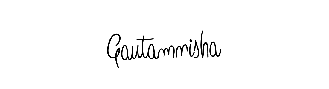 Use a signature maker to create a handwritten signature online. With this signature software, you can design (Angelique-Rose-font-FFP) your own signature for name Gautamnisha. Gautamnisha signature style 5 images and pictures png
