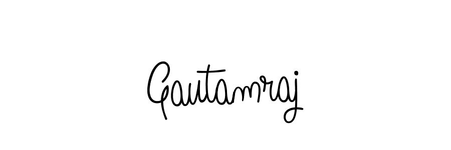 Use a signature maker to create a handwritten signature online. With this signature software, you can design (Angelique-Rose-font-FFP) your own signature for name Gautamraj. Gautamraj signature style 5 images and pictures png