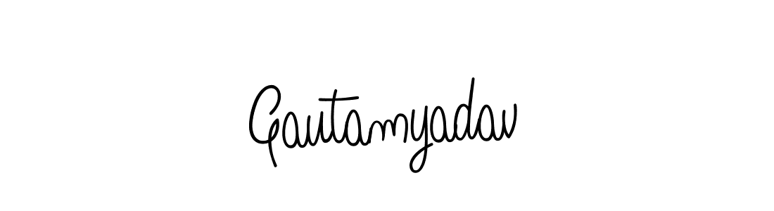 Create a beautiful signature design for name Gautamyadav. With this signature (Angelique-Rose-font-FFP) fonts, you can make a handwritten signature for free. Gautamyadav signature style 5 images and pictures png