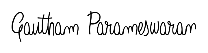 Design your own signature with our free online signature maker. With this signature software, you can create a handwritten (Angelique-Rose-font-FFP) signature for name Gautham Parameswaran. Gautham Parameswaran signature style 5 images and pictures png
