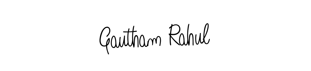 Design your own signature with our free online signature maker. With this signature software, you can create a handwritten (Angelique-Rose-font-FFP) signature for name Gautham Rahul. Gautham Rahul signature style 5 images and pictures png