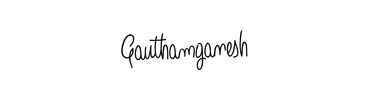 You should practise on your own different ways (Angelique-Rose-font-FFP) to write your name (Gauthamganesh) in signature. don't let someone else do it for you. Gauthamganesh signature style 5 images and pictures png