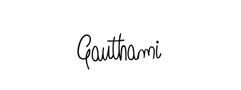 Design your own signature with our free online signature maker. With this signature software, you can create a handwritten (Angelique-Rose-font-FFP) signature for name Gauthami. Gauthami signature style 5 images and pictures png