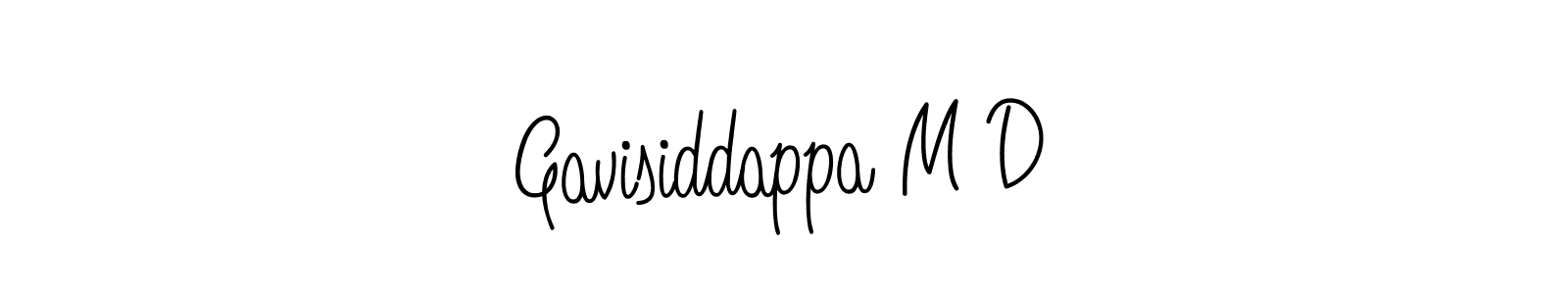 Gavisiddappa M D stylish signature style. Best Handwritten Sign (Angelique-Rose-font-FFP) for my name. Handwritten Signature Collection Ideas for my name Gavisiddappa M D. Gavisiddappa M D signature style 5 images and pictures png