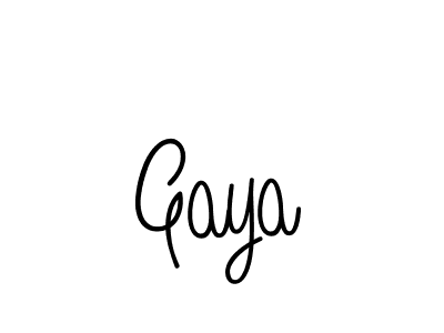 Design your own signature with our free online signature maker. With this signature software, you can create a handwritten (Angelique-Rose-font-FFP) signature for name Gaya. Gaya signature style 5 images and pictures png