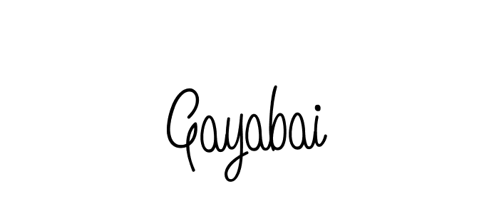 Make a beautiful signature design for name Gayabai. With this signature (Angelique-Rose-font-FFP) style, you can create a handwritten signature for free. Gayabai signature style 5 images and pictures png