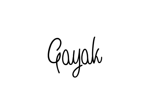 Use a signature maker to create a handwritten signature online. With this signature software, you can design (Angelique-Rose-font-FFP) your own signature for name Gayak. Gayak signature style 5 images and pictures png