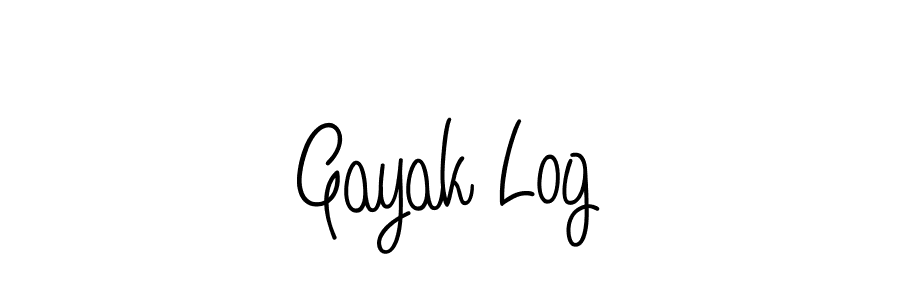 Make a beautiful signature design for name Gayak Log. With this signature (Angelique-Rose-font-FFP) style, you can create a handwritten signature for free. Gayak Log signature style 5 images and pictures png
