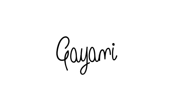 Design your own signature with our free online signature maker. With this signature software, you can create a handwritten (Angelique-Rose-font-FFP) signature for name Gayani. Gayani signature style 5 images and pictures png
