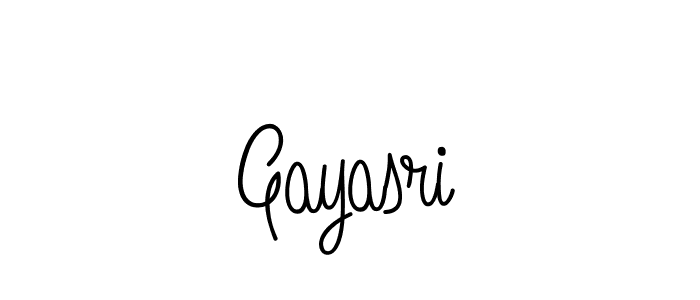 Make a beautiful signature design for name Gayasri. With this signature (Angelique-Rose-font-FFP) style, you can create a handwritten signature for free. Gayasri signature style 5 images and pictures png