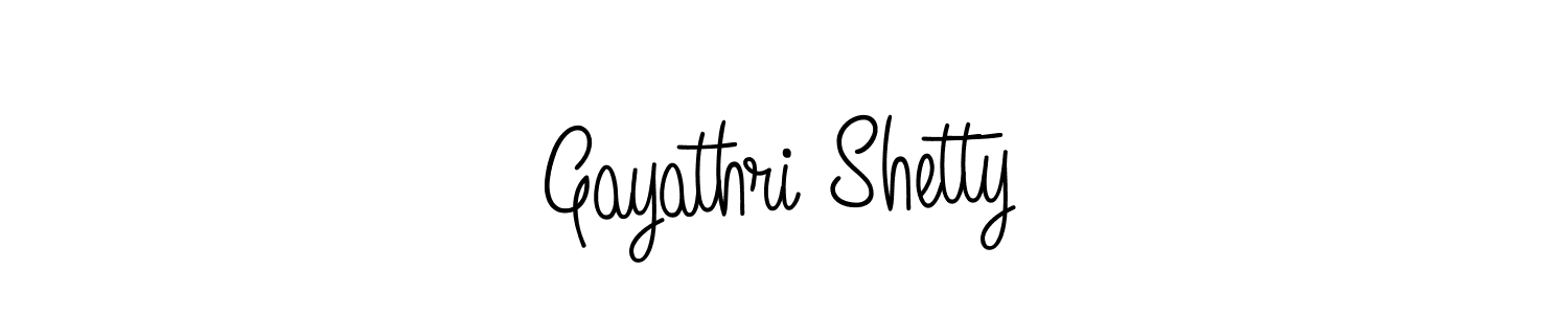 Create a beautiful signature design for name Gayathri Shetty. With this signature (Angelique-Rose-font-FFP) fonts, you can make a handwritten signature for free. Gayathri Shetty signature style 5 images and pictures png