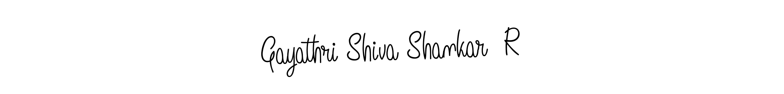 You should practise on your own different ways (Angelique-Rose-font-FFP) to write your name (Gayathri Shiva Shankar  R) in signature. don't let someone else do it for you. Gayathri Shiva Shankar  R signature style 5 images and pictures png