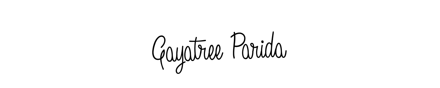 You should practise on your own different ways (Angelique-Rose-font-FFP) to write your name (Gayatree Parida) in signature. don't let someone else do it for you. Gayatree Parida signature style 5 images and pictures png