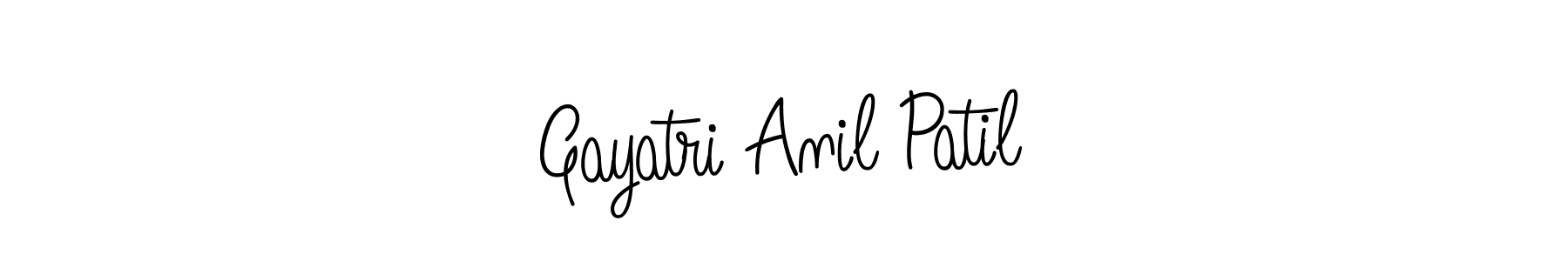 You should practise on your own different ways (Angelique-Rose-font-FFP) to write your name (Gayatri Anil Patil) in signature. don't let someone else do it for you. Gayatri Anil Patil signature style 5 images and pictures png