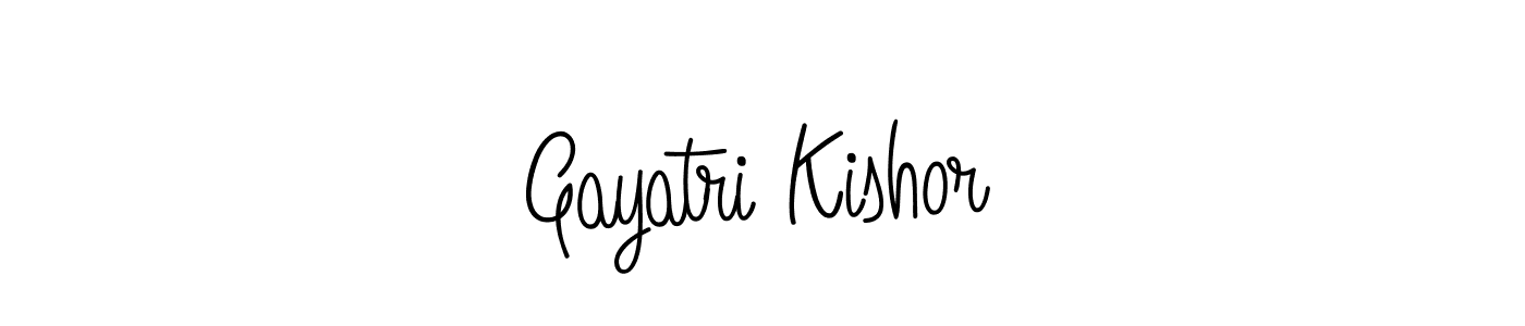 You should practise on your own different ways (Angelique-Rose-font-FFP) to write your name (Gayatri Kishor) in signature. don't let someone else do it for you. Gayatri Kishor signature style 5 images and pictures png