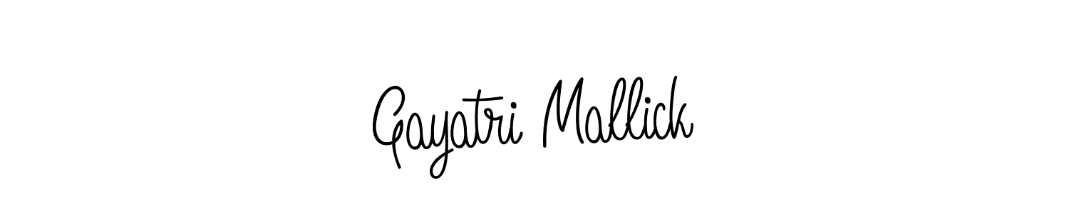 You should practise on your own different ways (Angelique-Rose-font-FFP) to write your name (Gayatri Mallick) in signature. don't let someone else do it for you. Gayatri Mallick signature style 5 images and pictures png